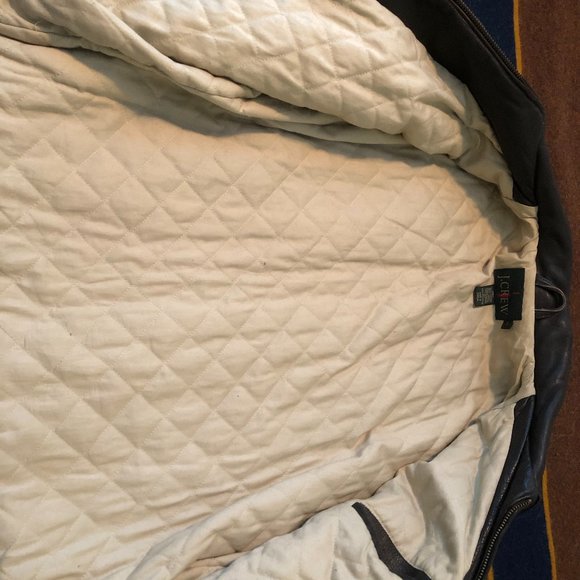 J Crew Quilted Full Grain Leather Jacket Size Small - Picture 4 of 12